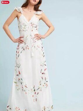 farm rio glam tapestry laces short-sleeve maxi dress Superbloom Tapestry Cream Maxi Dress by FARM Rio